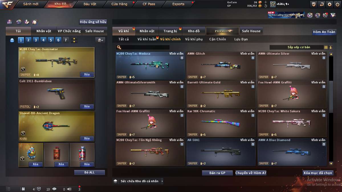 shop acc cf uy tin gia re
